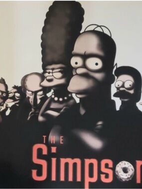 The Simpsons Poster - Black & White